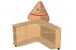Модуль дидактической мебели ЗЕМЛЯНИЧКА (стол с квадратным, треугольным пазом)